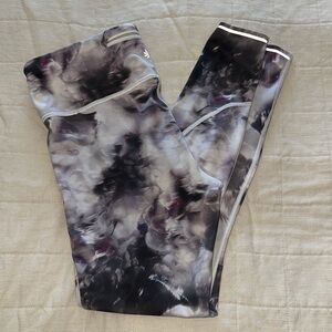 Athleta Black and Gray / purple  Tie-Dye Leggings - Small Tall